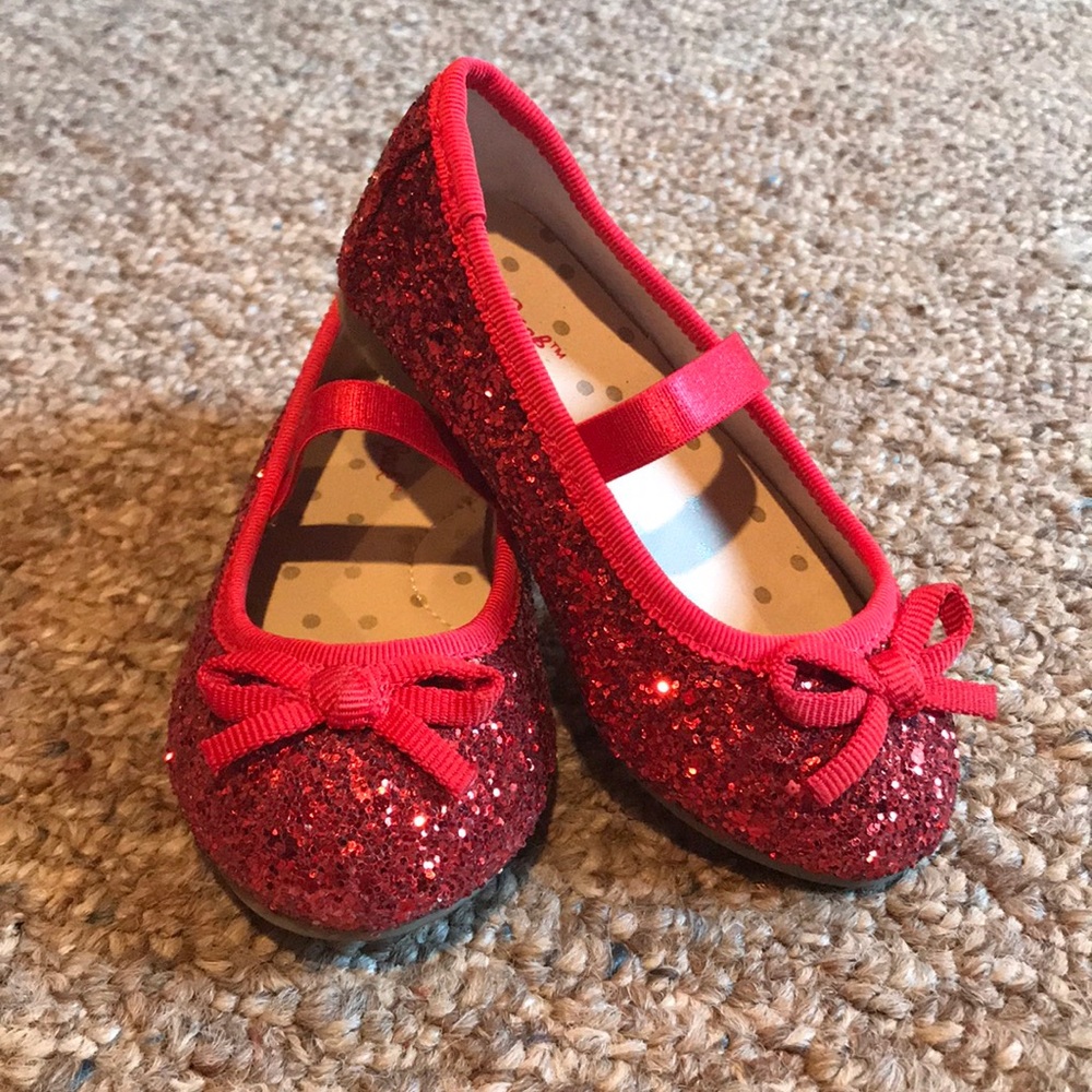 Toddler Girl Ruby Red Slippers Sparkle 6t NWOT